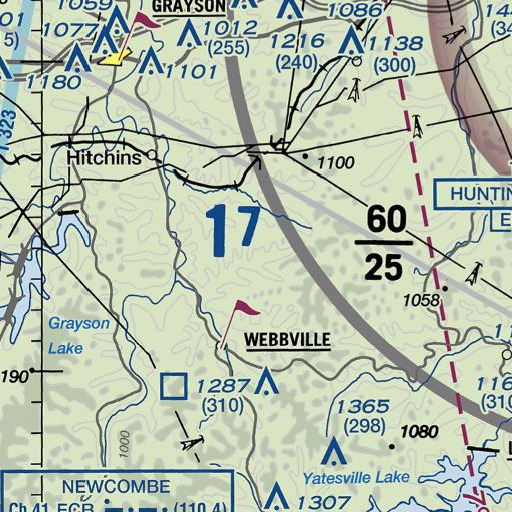 FAA VFR chart of Mudlick Branch, KY