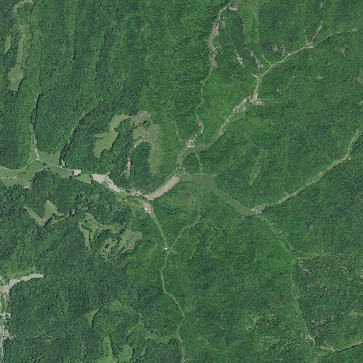 Aerial imagery of Mullins Branch, KY