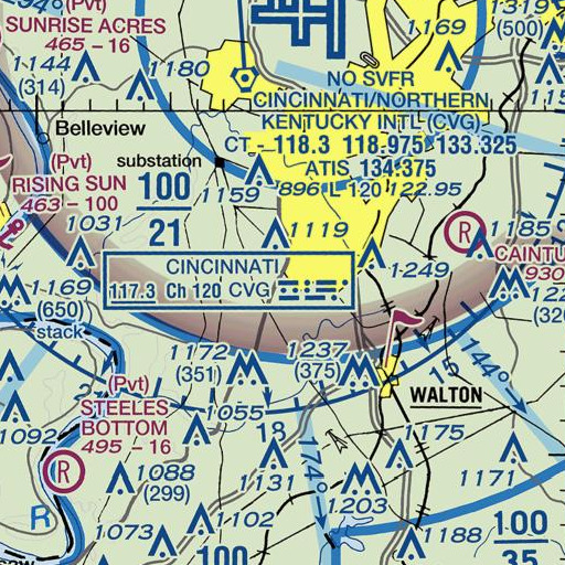 FAA VFR chart of New Haven Elementary School, KY