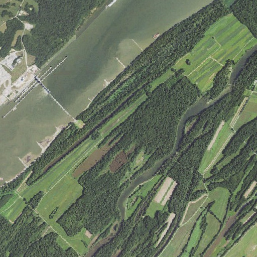 Aerial imagery of Oscar Bottoms, KY