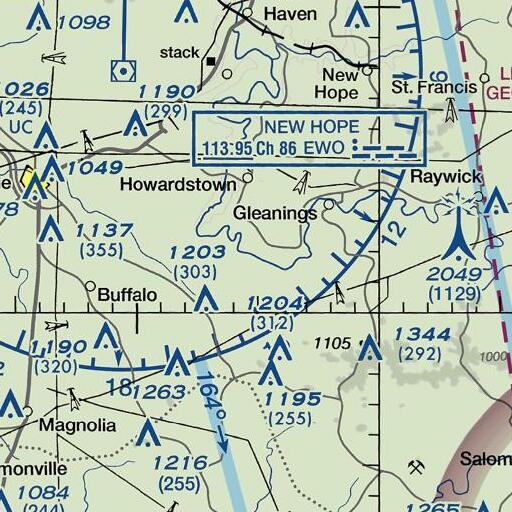 FAA VFR chart of Otter Creek, KY