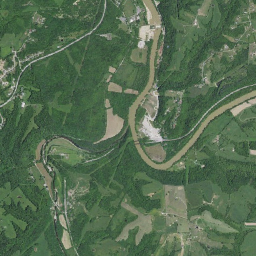 Aerial imagery of Otter Creek, KY