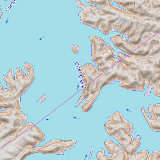 OpenTopoMap map of Otter Creek, KY