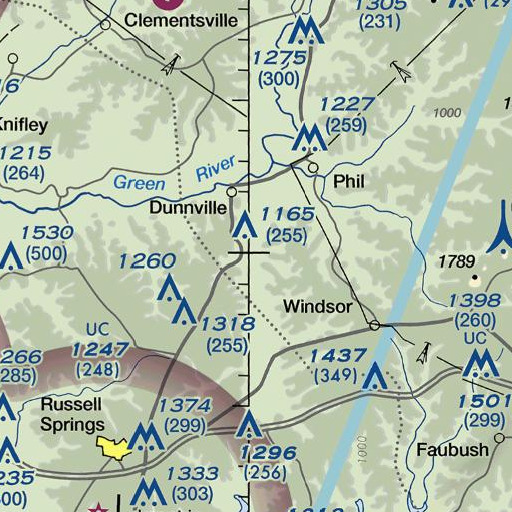 FAA VFR chart of Owens Branch, KY