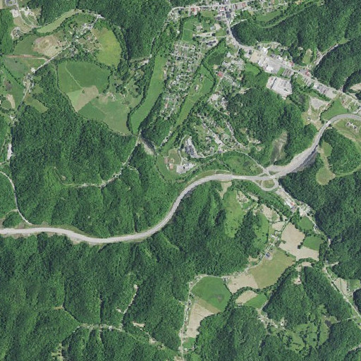 Aerial imagery of Oxier Branch, KY