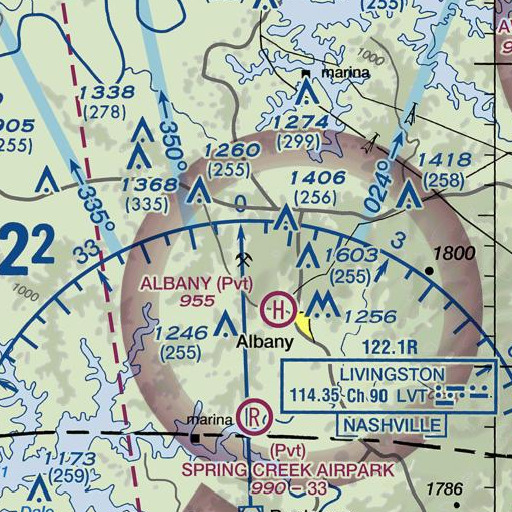 FAA VFR chart of Petty Knob, KY