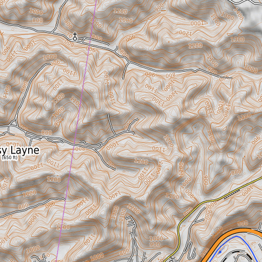 OpenTopoMap map of Pike-Floyd School, KY