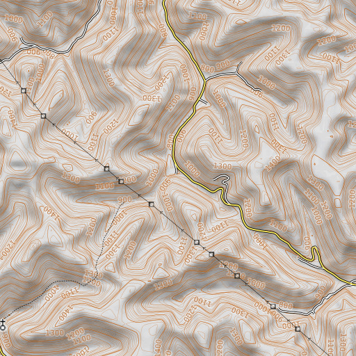 OpenTopoMap map of Pitts School, KY