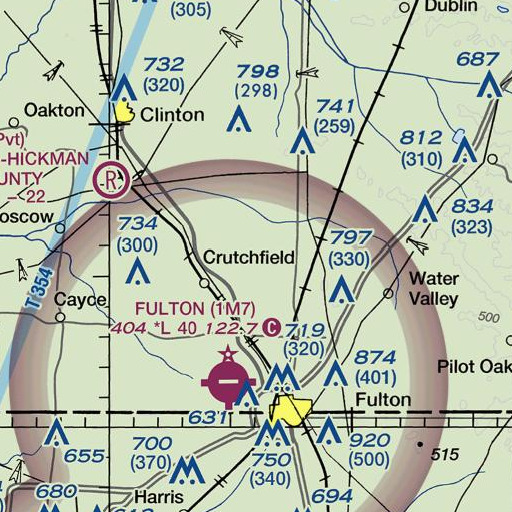 FAA VFR chart of Pond Branch, KY