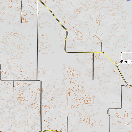 OpenTopoMap map of Pond Branch, KY