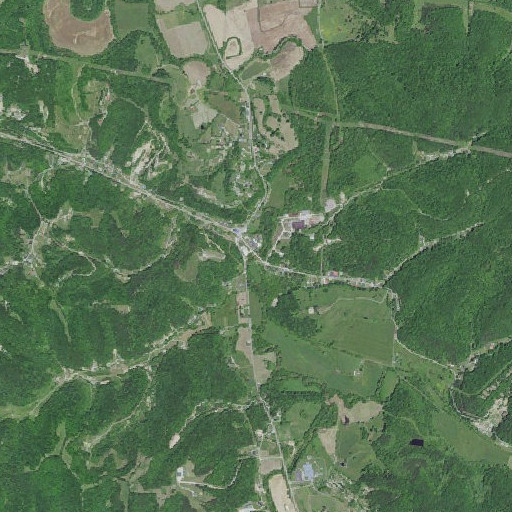 Aerial imagery of Powell Creek, KY