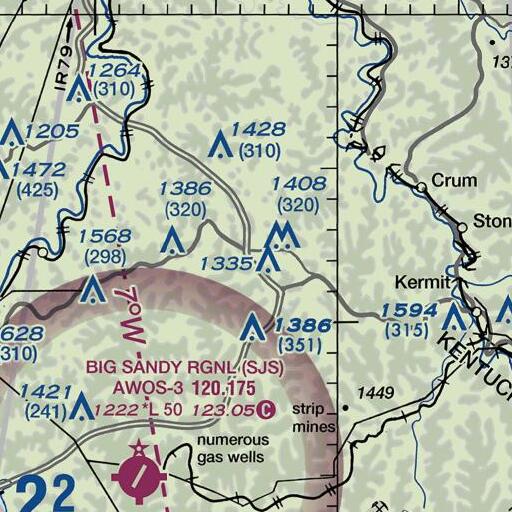 FAA VFR chart of Preston Branch, KY