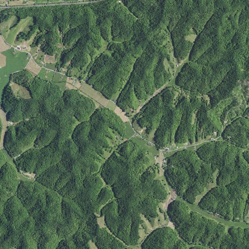Aerial imagery of Pryor Fork, KY