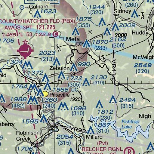 FAA VFR chart of Ramey Fork, KY