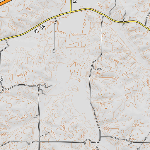 OpenTopoMap map of Riley Branch, KY