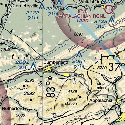 FAA VFR chart of Scott Branch, KY