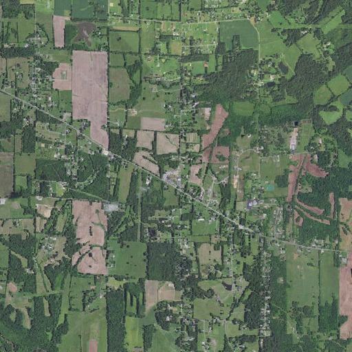 Aerial imagery of Sharpe School, KY