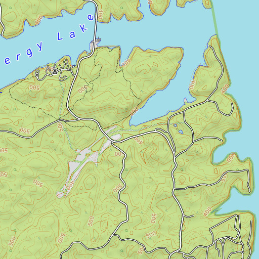 OpenTopoMap map of Shaw Branch, KY