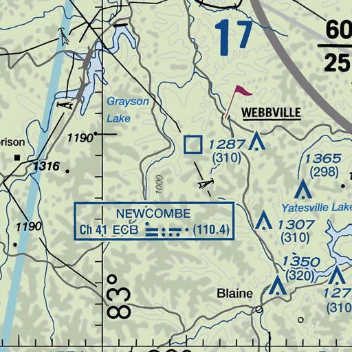 FAA VFR chart of Shop Branch, KY