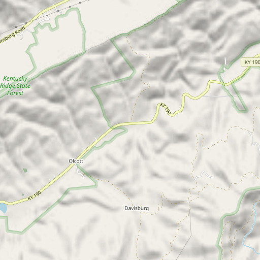 OpenStreetMap map of Simpson Branch, KY