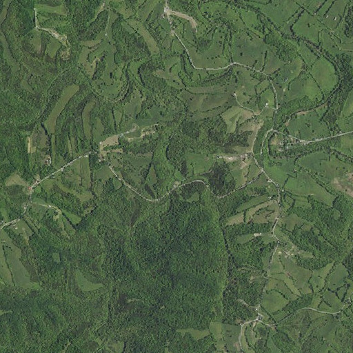 Aerial imagery of Singer Run, KY