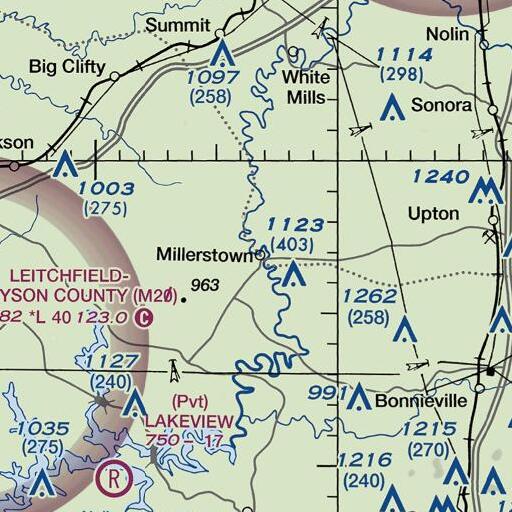 FAA VFR chart of Sinking Fork, KY
