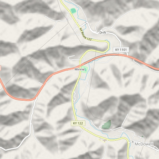 OpenStreetMap map of Sizemore Branch, KY