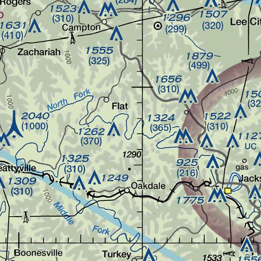 FAA VFR chart of Spencer Bend, KY