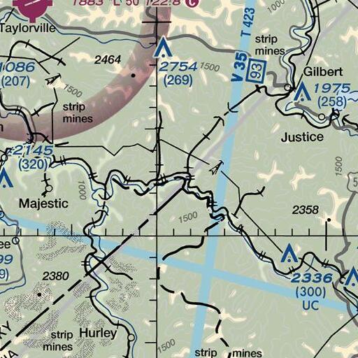 FAA VFR chart of Staggerweed Branch, KY