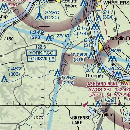 FAA VFR chart of Sugarcamp Branch, KY