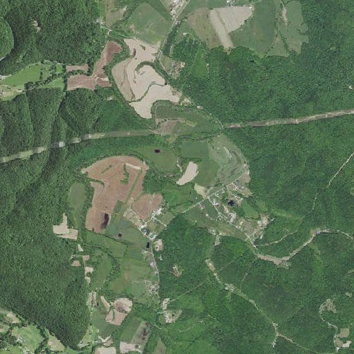 Aerial imagery of Sugarcamp Branch, KY