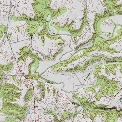 USGS 24K topo map of Sunfish Creek, KY