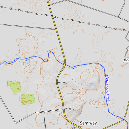 OpenTopoMap map of Vicker Bridge, KY