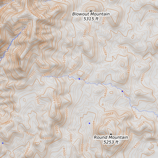 OpenTopoMap map of Goat Camp Spring, AZ