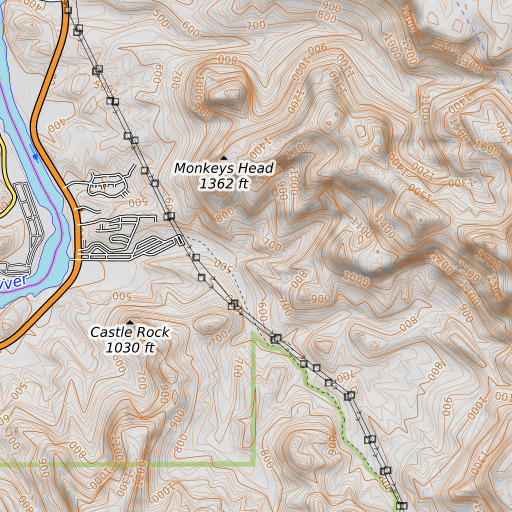 OpenTopoMap map of Goat Spring, AZ