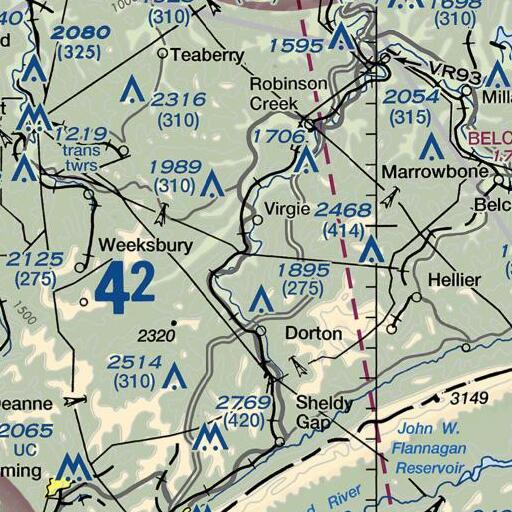 FAA VFR chart of Jonancy, KY