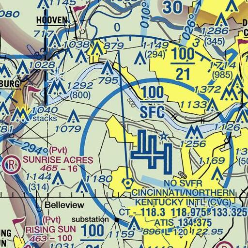 FAA VFR chart of Interchange 7, KY