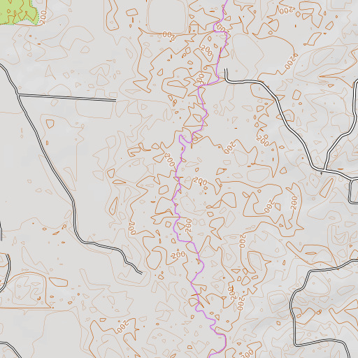 OpenTopoMap map of Lavender Branch, AR