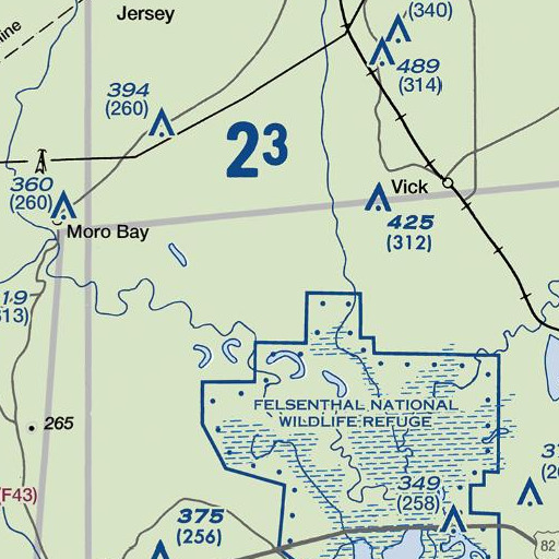 FAA VFR chart of Lay Branch, AR
