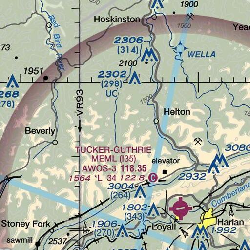 FAA VFR chart of Buck Gap, KY