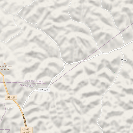 OpenStreetMap map of Buckeye Branch, KY