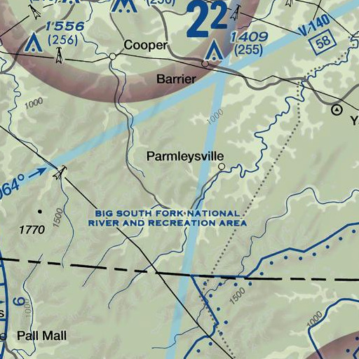 FAA VFR chart of Buzzard Cliff, KY