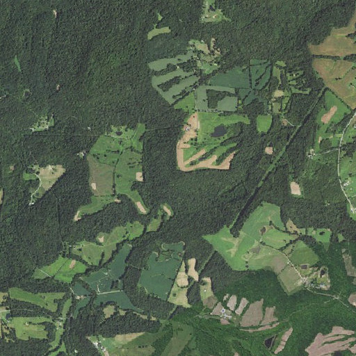 Aerial imagery of Cain Bluff, KY