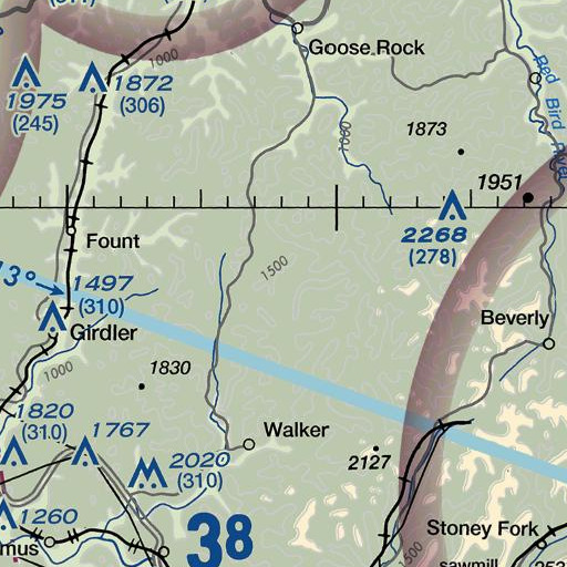 FAA VFR chart of Camel Branch, KY
