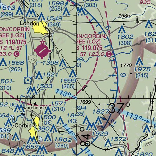 FAA VFR chart of Camp Ground School, KY
