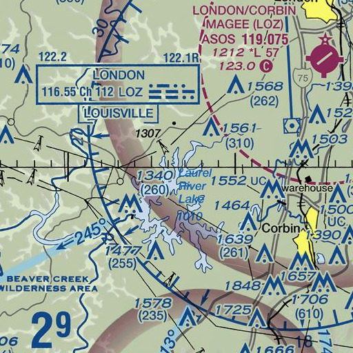 FAA VFR chart of Cane Branch, KY