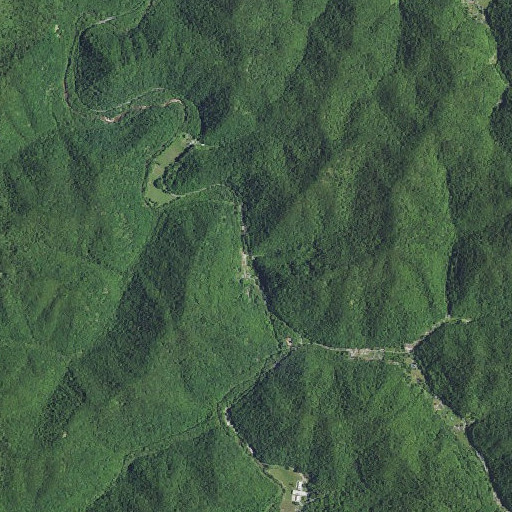 Aerial imagery of Caney Branch, KY