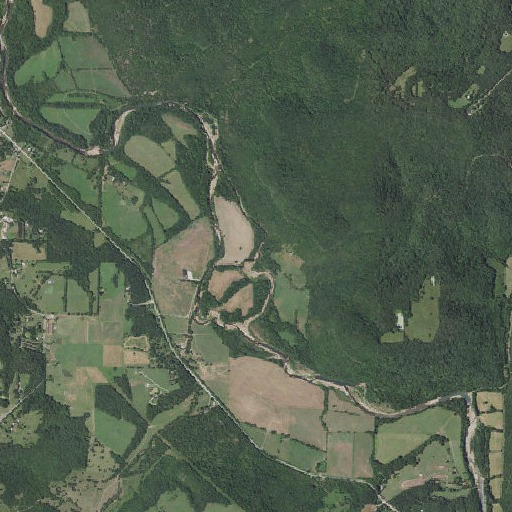 Aerial imagery of Lick Branch, AR