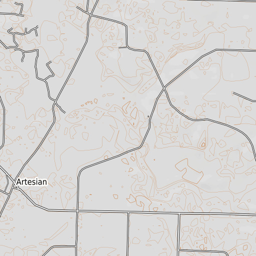OpenTopoMap map of Lick Branch, AR