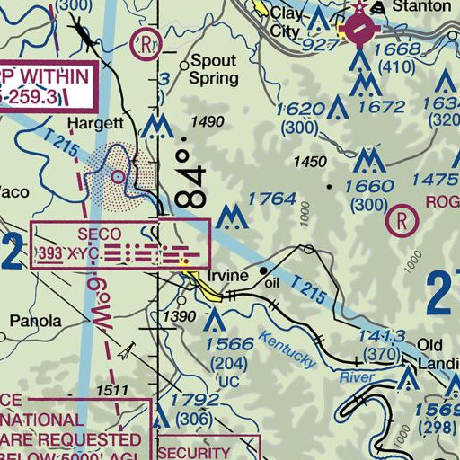 FAA VFR chart of Chestnut Stand School, KY